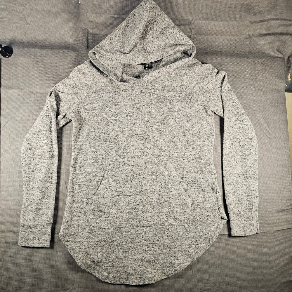 Almost Famous Womens Grey Marled Knit Pullover Hoodie SP2555RO Size M